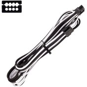 Resim CORSAIR CP-8920241 Premium Bireysel Kılıflı EPS12V/ATX12V Kablolar Tip 4 Gen 4 – Beyaz/Siyah 
