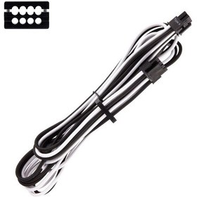 Resim CORSAIR CP-8920241 Premium Bireysel Kılıflı EPS12V/ATX12V Kablolar Tip 4 Gen 4 – Beyaz/Siyah 