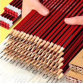 Resim Basswood HB Kurşun Kalem 20-Paket - 0,3mm İnce Uç, Ön-keskinleştirilmiş Silgi ile, Yazma, Çizim, Okul ve Ofis için Konforlu Tutuş - 14 Yaş ve Üstü için Uygun 