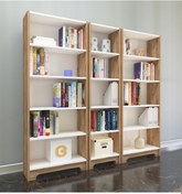 Resim Nur Mobilya 3'lü Kitaplık Seti Atlantik çam-Beyaz 