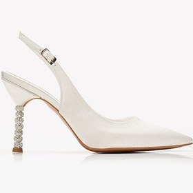 Resim Saten Taşlı Özel Tasarım El Yapımı Stiletto Sedef 