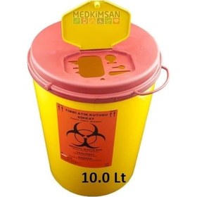 Resim Tıbbi Atık Kovası 10.0 Lt 1 Adet. Tıbbi Atık Kutusu 10.0 Lt 1 Ade 