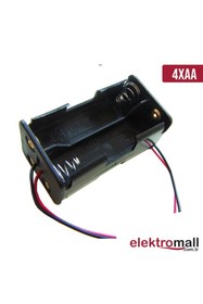 Resim ELEKTROMALL 4'lü Aa Boy Pil Yuvası - Pil Kutusu 2x2 Çift Taraflı - 5 Adet 