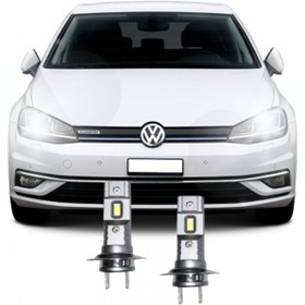 Resim Fardoktoru VW YENİ GOLF 7,5 LED XENON H7 KISA FAR OTO AMPUL SETİ Mini Led 2'li Set 