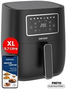 Resim Goldmaster Preto 1700 W XL Dijital Dokunmatik 8 Ön Programlı Airfryer Yağsız Kızartma Sıcak Hava Fritöz 