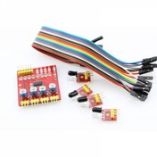 Resim KONTAKTEK 4lü Çizgi İzleyen Sensör 4 Way Tracking Modülü 