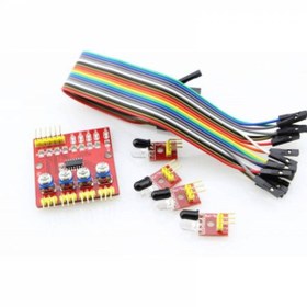 Resim KONTAKTEK 4lü Çizgi İzleyen Sensör 4 Way Tracking Modülü 