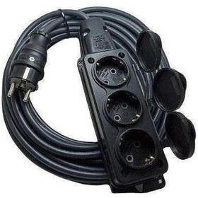 Resim Bemis 3'lü Kauçuklu Priz 3x1.5 mm Uzatma 8 MT 