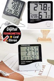 Resim Genel Markalar Dijital Termometre ve Higrometre - Kablosuz Sıcaklık ve Nem Ölçer, İç Mekan Hava İstasyonu 