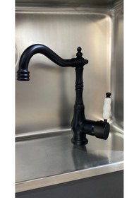 Resim Armour Armatür Rustik Lavabo Bataryası Siyah 