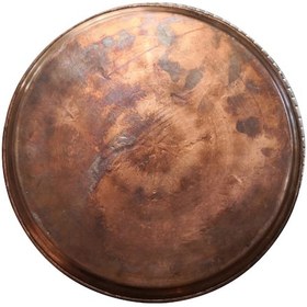 Resim 57 Cm El İşlemeli Otantik Desenli Kalın Urfa Bakır Tepsi - Bakır-tps484 Antik Bakır 