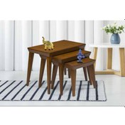 Resim Zigon Osm Piramit Retro Ayak Sehpa Parlak Ceviz Model Ahşap Kayın Torna Ayak El Yapım 