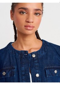 Resim Dilvin 65365 Dört Cepli Kısa Denim Mont-lacivert Lacivert 