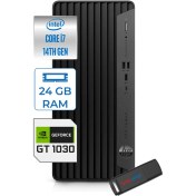 Resim Hp Pro Tower 400 G9 Intel Core I7 14700 24GB Ddr5 512GB SSD Freedos Nvidia GT1030-4GB Masaüstü Bilgisayar 5V5M2ESGT1030F12 + Zetta USB Bellek 