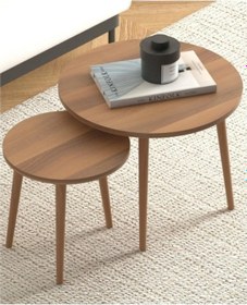 Resim Faymend Roma 2'li Orta Sehpa Koyu Ceviz Koyu Ceviz 