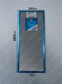 Resim 205x483 Mm Aspiratör & Davlumbaz Tel Yağ Filtresi 20,5x48,3 Cm 