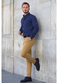 Resim Erkek Lacivert Baskılı Gömlek (439048401) Lacivert 