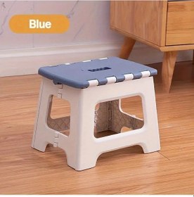 Resim Xuweiwei Mavi Minimalist Portatif Ofis Taburesi: Şık, Sağlam, Dayanıklı Ve Katlanır Mavi 