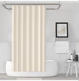 Resim Zethome Jackline Banyo Duş Perdesi 0010 Krem Çift Kanat 2X120X200 Krem 