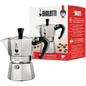 Resim -: 2 Cups Ocak Üstü Espresso Pişirici - 90ML - Gümüş Renk - Alüminyum Gövde - Patentli Güvenlik Valfi - Tüm Ocak Türleri Için Uygundur (Indüksiyon Hariç) 
