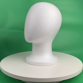 Resim Peruk ve eşarp sergisi için 1 adet unisex yetişkin manken başı - İğne yerleştirme özelliğine sahip soyut yüz köpük baş, saç peruk tutucu 