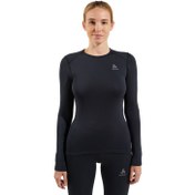 Resim Odlo Fundamentals Active Warm Bl Top Crew Neck L/s Kadın Siyah Içlik Üst 