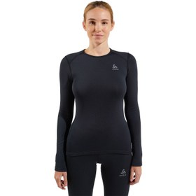 Resim Odlo Fundamentals Active Warm Bl Top Crew Neck L/s Kadın Siyah Içlik Üst 