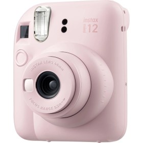 Resim Fujifilm Instax Mini 12 Pembe Fotoğraf Makinesi-10'lu Film-Şeffaf Kılıf 