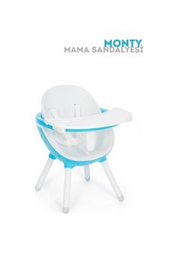 Resim Monty Mama Sandalyesi 3 Kademeli Tabla Kaymaz Tabanlı Geniş Oturma Alanlı 6ay-9yaş Minderli 