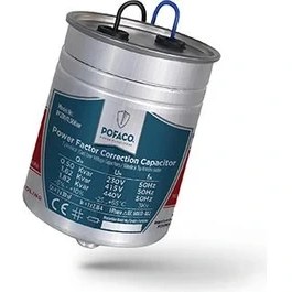 Resim Pofaco Silindir Monofaze Kondansatör 0,50 Kvar 230V 