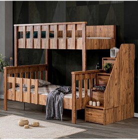 Resim Mdf Profil Ranza, Deluxe Ayrılabilir Ranza - Ceviz 90 X 190 CM 