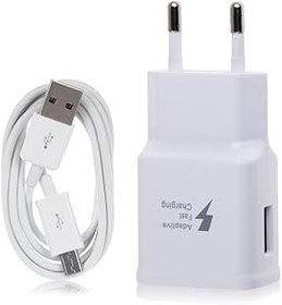 Resim Samsung TA20 Şarj Cihazı Hızlı Şarj AFC 2 A 1,5 m USB Kablosu ile Galaxy S7 Edge/S7/Galaxy S6 için Beyaz 