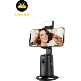 Resim Akıllı 360° Otomatik Yüz Izleme Gimbal Masaüstü Selfie Tripodu 