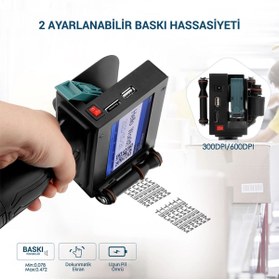 Resim gaman Mini El Tipi Şarjlı Taşınabilir Dokunmatik Yazıcı Kodlama Makinesi Mürekkep Yazıcı 