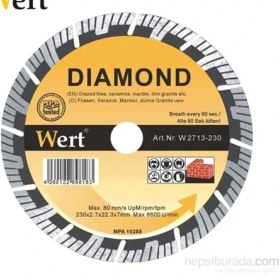 Resim Wert 2713-230 Süper Turbo Elmas Testere (230Mm) 