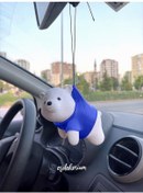 Resim Sevimli Ayıcık Dikiz Aynası Süsü - Araç Aksesuar - Oto Aksesuar Mavi 