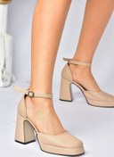 Resim Fox Shoes Ten Kalın Platform Topuklu Kadın Ayakkabı M404100809 