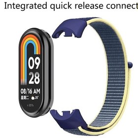 Resim Xiaomi Mi İçin Naylon Döngü Kayışı Band 8 7 6 5 4 3 Bilezik Bileklik Yedek 20 Light Yellow Mi Band 7 6 5 4 3 