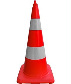 Resim TPE Trafik Konisi 75 cm Çift Reflektifli Trafik Dubası 