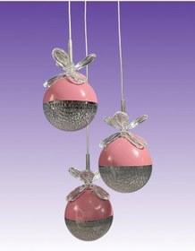 Resim Serçe'den 3lü Şeker Led Genç Kız Odası Sarkıt Avize Pembe 