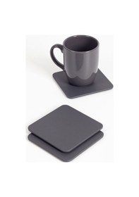 Resim Turgut Office Deri Bardak Altlığı Antrasit 3 Adet Antrasit 