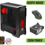 Resim Green Striker Midtower Gaming Bilgisayar Kasası (3×120MM Fan, 6 Fan Desteği, Siyah) – 700W 80+ Bronze Psu Dahil 
