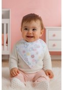 Resim Çift Katlı Çıtçıt Kapamalı Pamuk Bebek Fular Önlük Pembe 