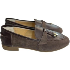 Resim Tufan Shoes Kahve Hakiki Süet Deri Loafer Kahverengi 