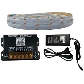 Resim Bluetooth Kontrollü Müzik Modlu Cob Rgb Şerit Led Set 768/1m Ledli 5metre 