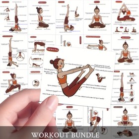 Resim 16/32 adet Yoga Tarzı Kılavuz Kart Seti, 2D, Yoga Temel Uygulama Kartları, Kutulu Yoga Duruşları, Esneme Öğretimi, Yoga Aksesuarı 