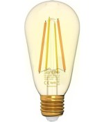 Resim Leezsingsonoff B02 F-st64 Wi-fi Akıllı Led Filament Ampul 60w Eşdeğeri Vintage Edison Ampul Kısılabili 