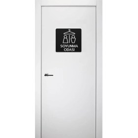 Resim Ofistike Soyunma Odası Tabelası Ofis Yönlendirme Kapı Isimlik Sığınak Alanı Tabela 