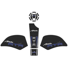 Resim Tvs Apache Rtr 200 2022 - 2025 Uyumlu Tank Pad Set 003 Siyah 
