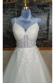 Resim BY SD MY DREAM Simli Drape Detaylı Gelinlik 